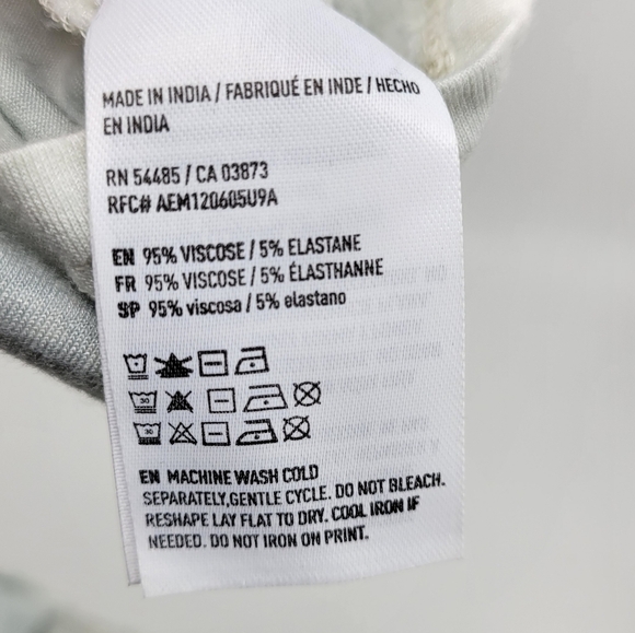 American Eagle Blue Tie Dye Knotted Cut Out Tee Size S - Picture 12 of 12